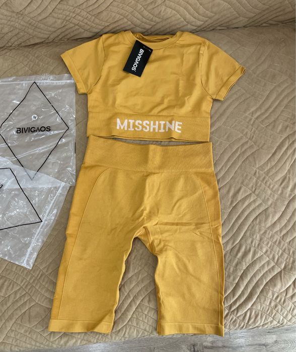 Костюм для спорту велосипедеи спорт топ набір лосіни лосини майка