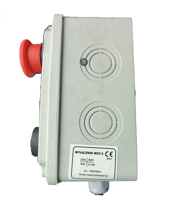 WYŁĄCZNIK WŁĄCZNIK DO SILNIKA silnikowy z grzybkiem wtyczką kablem 18A