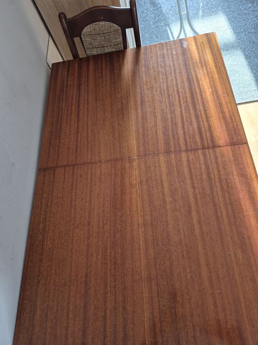 Stól rozkładany 120-160/80 brązowy