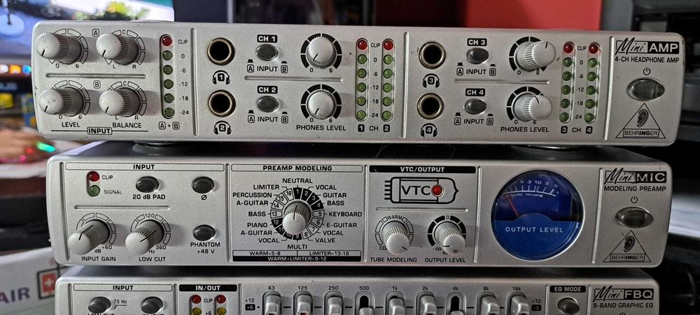 Behringer Mini Amp, Mini Mic, Mini FBQ