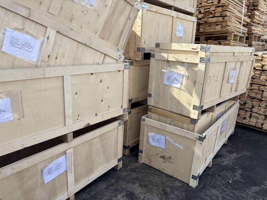 Skrzynie ogrodowe / transportowe przemysłowe ze sklejki