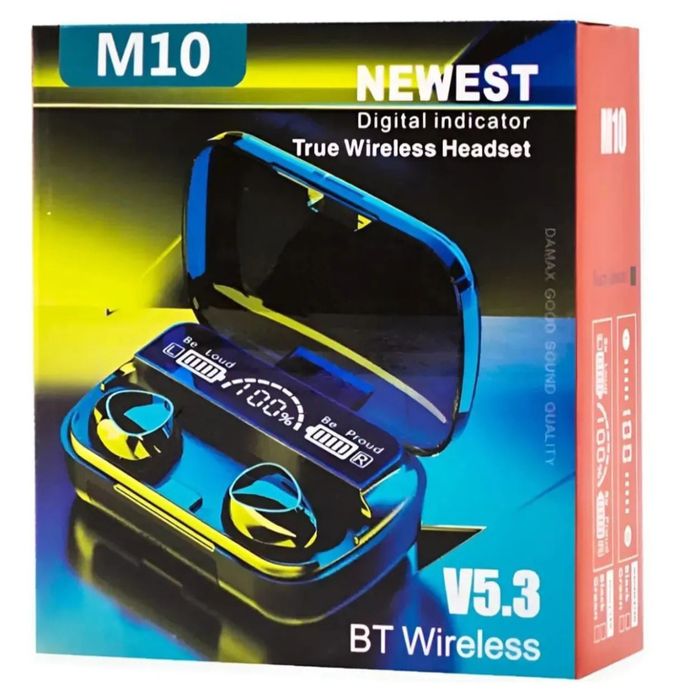 Fones de ouvido bluetooth 5.3 novos (selados em caixa)