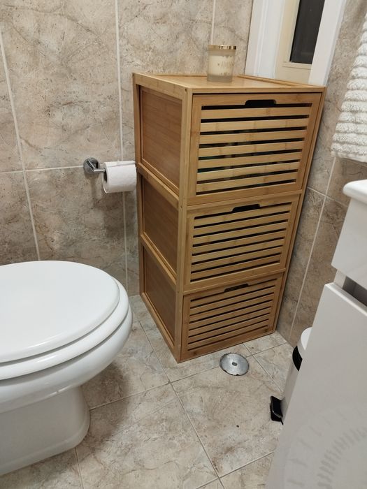 Módulo de gavetas de WC de bambu