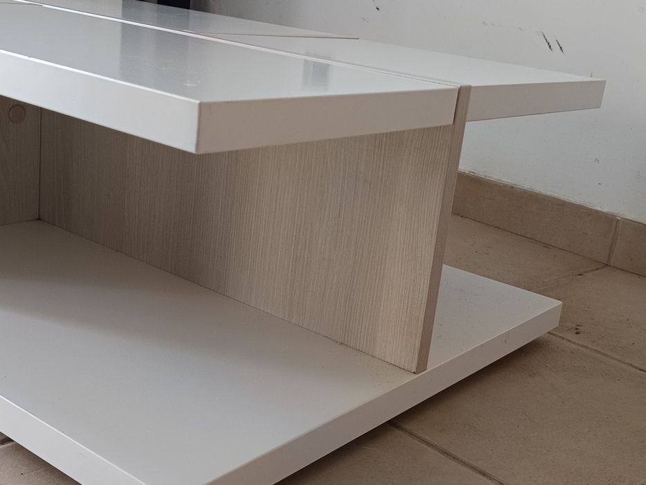 Sala completa branco e carvalho