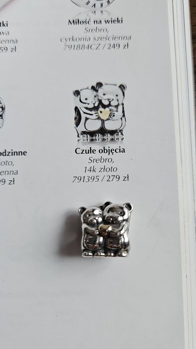 Pandora Charms "czułe objęcia" srebro/złoto