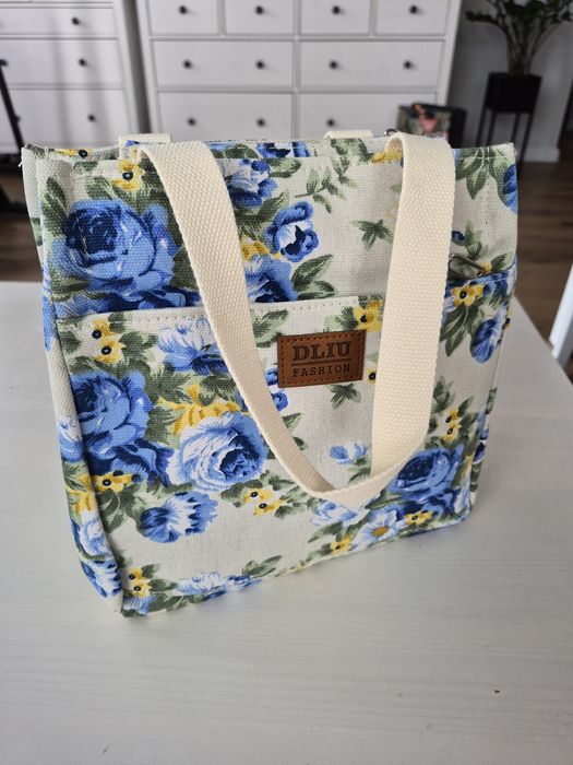 Torba lunch box w kwiaty