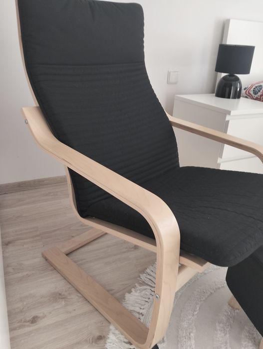 Fotel Ikea + podnóżek Sinsay