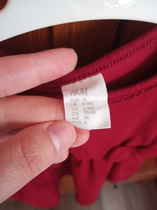 Sukienka H&M bordowa rozm. 74