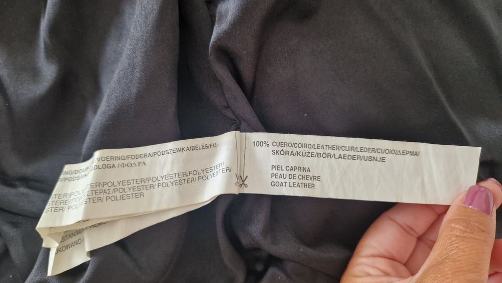 Casaco de pele genuína, Bershka tamanho M