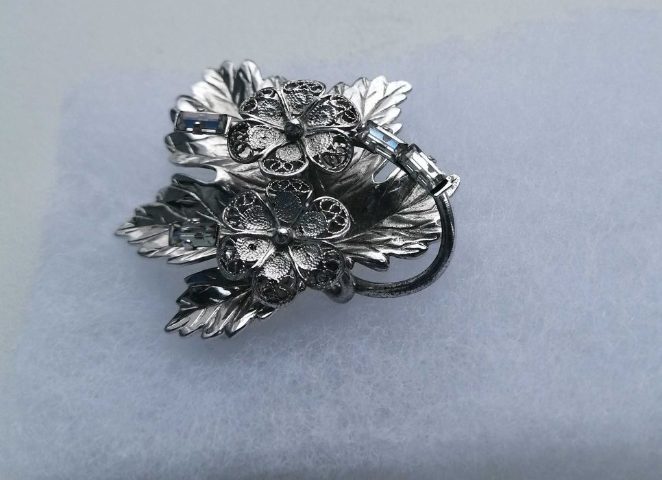 Брошь винтажная Серебряная, брошка срiбна (США Carl Art jewelry)