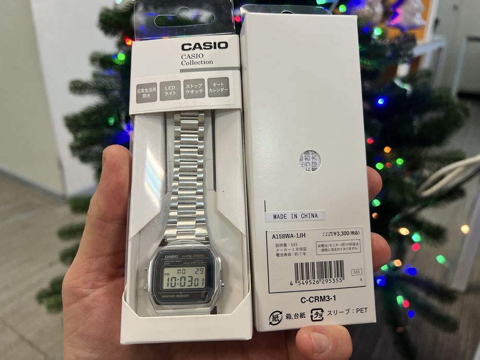 Годинник наручний Casio A158WA-1JH монтана новий оригінал