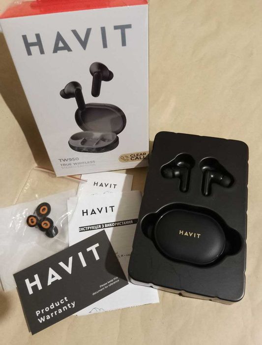 Беспроводные наушники "Havit" TW950 Clear Call Black. Оригинал. Новые.