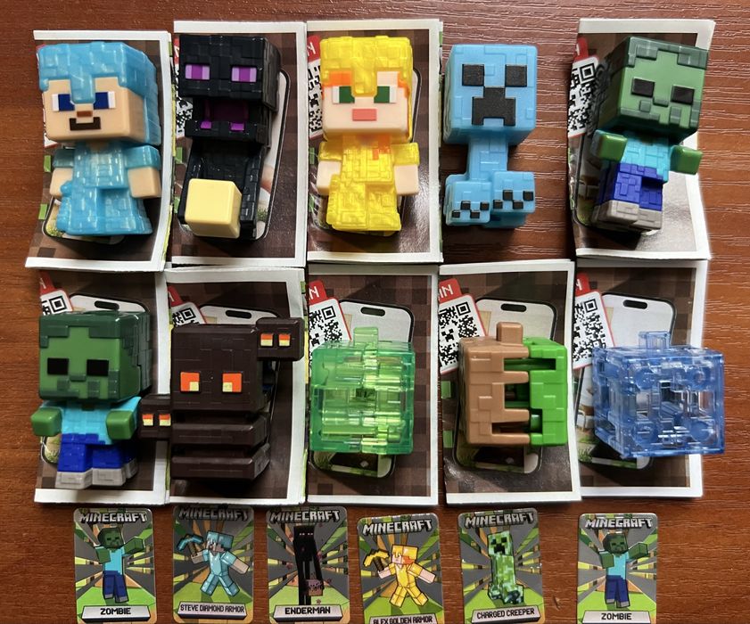 Фігурки Kinder Joy  Minecraft і Гаррі Поттер Едді дивні дива