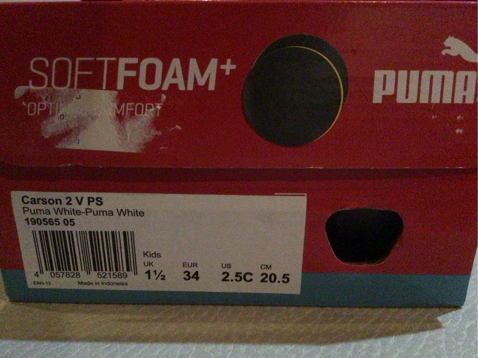 Sapatilhas Puma Carson 2V PS tamanho 34 NOVAS