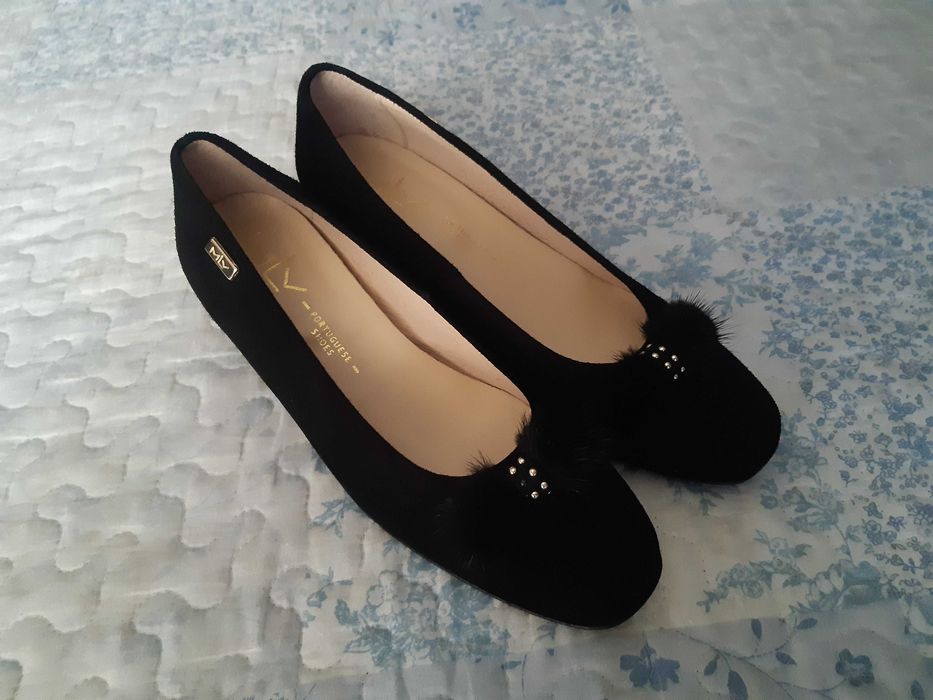 Sapatos de salto MLV em Camurça