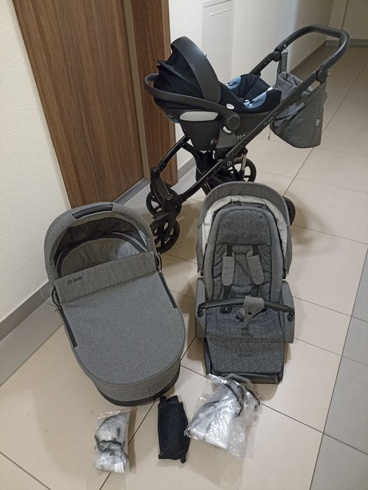 Wózek Jedo Tamel 2w1 z nosidełkiem i adapterami + śpiworek