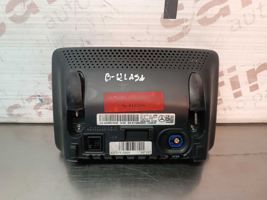 DISPLAY / ECRÃ GPS / MULTIMEDIA MERCEDES A-CLASS W176 A2469001206 A1729023903 A2469016002 A2C87519900