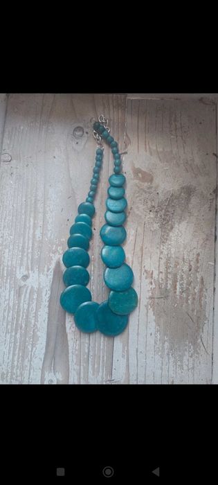 Letnie korale Handmade unikat turkusowe