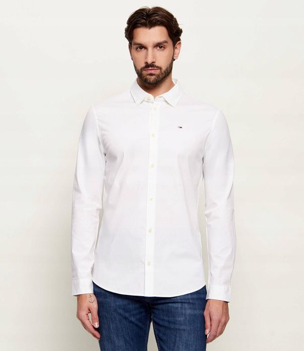 Tommy jeans męska koszula elegancka biała z guzikami xxl 27ba