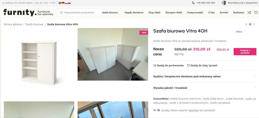 PROMOCJA Solidne Szafy Vitra idealne do domu/ biura