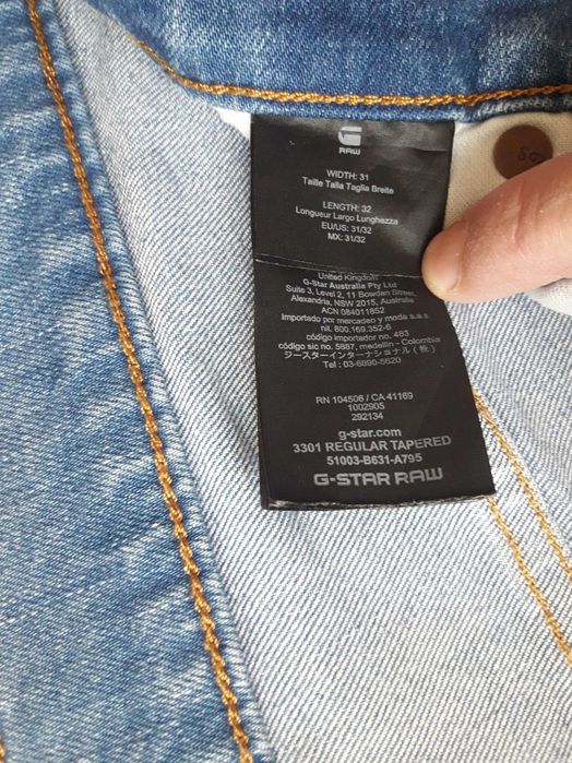 Мужские джинсы g-star 3301 regular tapered