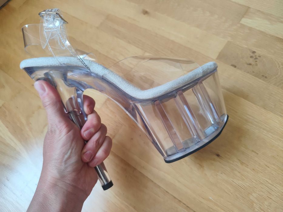 Sandałki Pleaser Adore 708 Clear Nowe