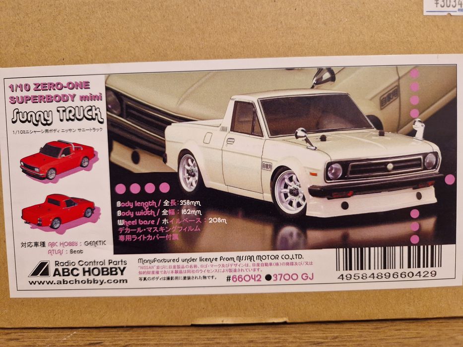 Karoseria RC ABC Hobby NISSAN SUNNY TRUCK 1/10 Tamiya Mini