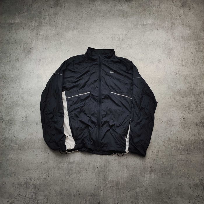 MĘSKA PREMIUM Kurtka Wiatrówka Suwak Granatowa Nike Logo Lekka Sport
