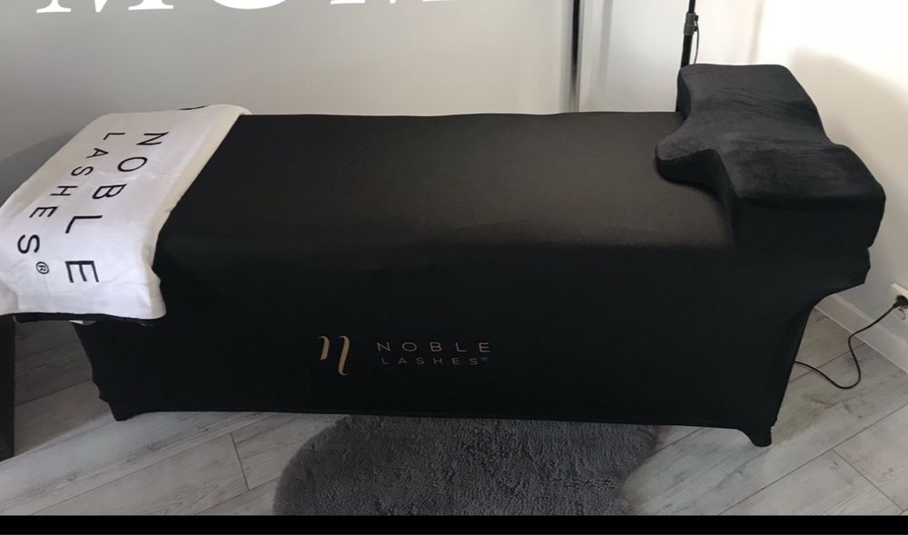 Przescieradlo elastyczne na lozko kosmetyczne. Noble lashes czarne
