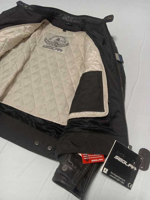 Мотокуртка SEGURA шкіра PATCH black M (Франція)