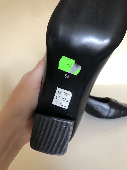 Czółenka buty na obcasie kwadratowe noski obcas kostka