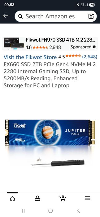 Fwot SSD 2T pcie 4.0