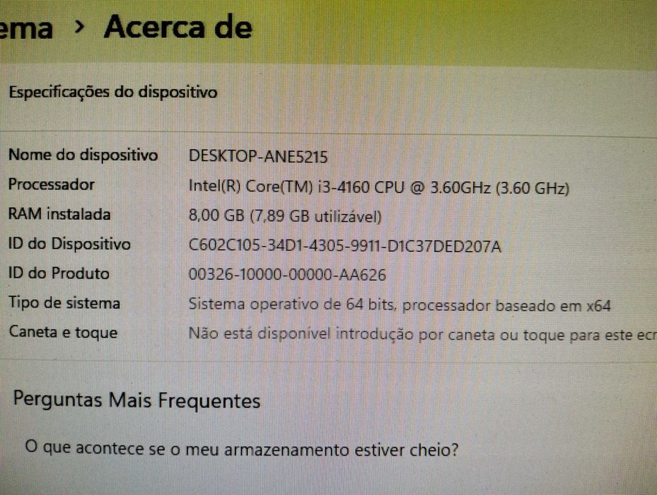 Computador i3-4160 - 8 Gb - HD 240 SSD
