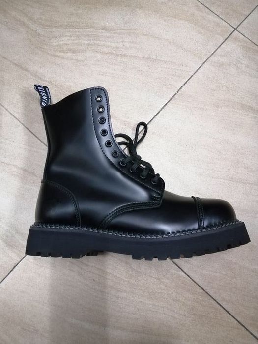 Черевики GRINDERS Bulldog CS BLACK 10 люверсів 100% ШКІРА сталевий нос