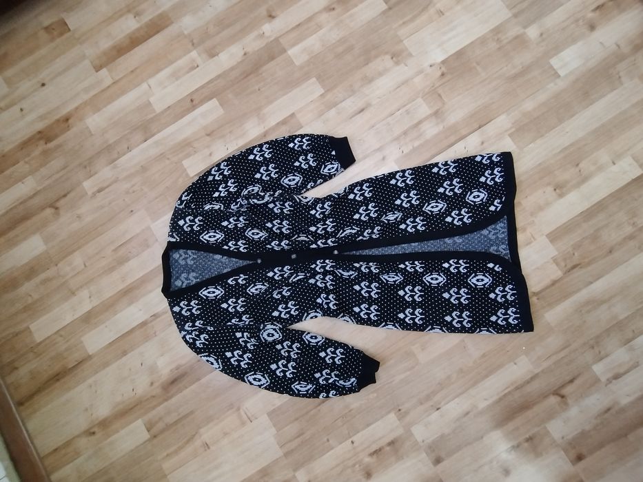Długi sweter kardigan damski L
