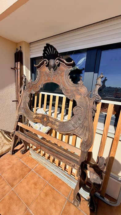 Conjunto Quarto Antigo Vintage Madeira Maciça D João V