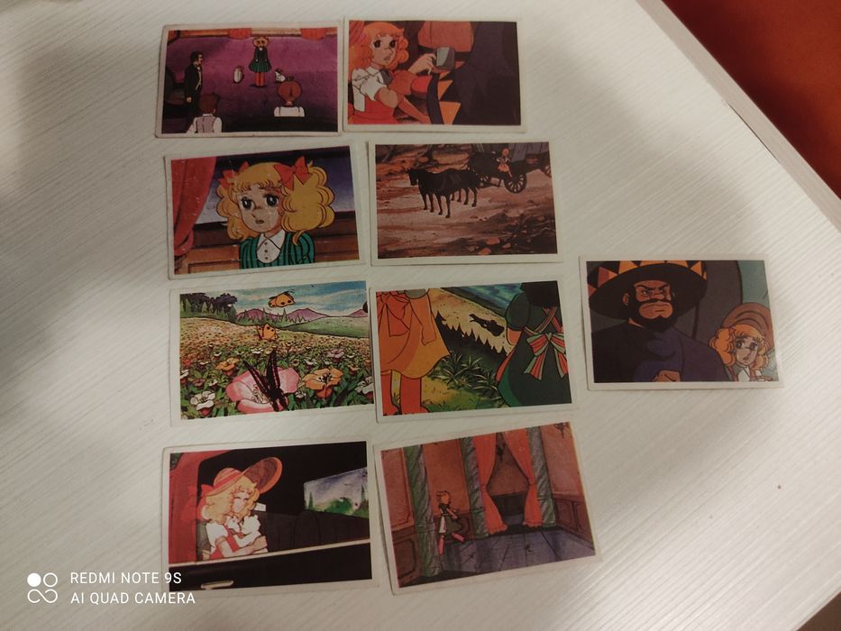 9 cromos da coleção Candy Candy