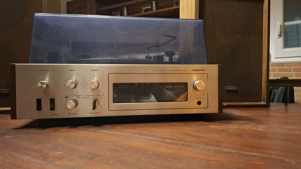 Onkyo SM-710 Modular Stereo System com Gira-Discos e Colunas Originais