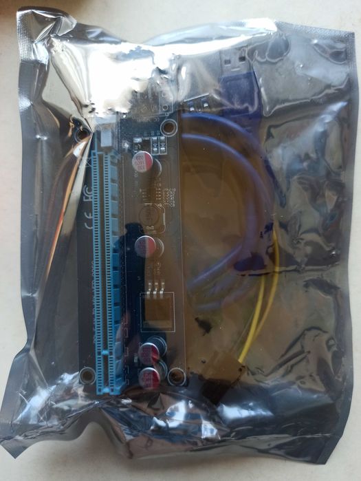 Райзер PCI-E x1 to 16x 60cm USB 3.0 Cable SATA to 6Pin Power v.006C