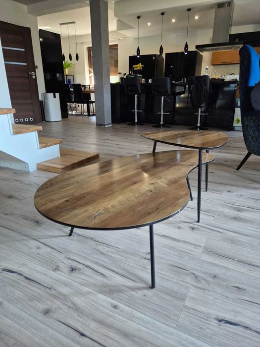 Stoliki kawowe 2w1 loft / nowoczesne – komplet