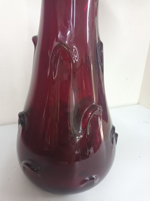 Wazon Sękacz PRL borowy szkło PRL wazon PRL