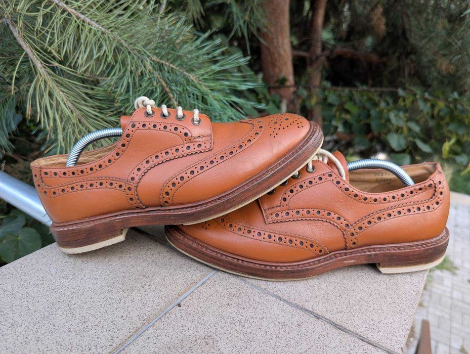 Чоловічі коричневі туфлі броги Trickers Bourton Country Tricker`s England