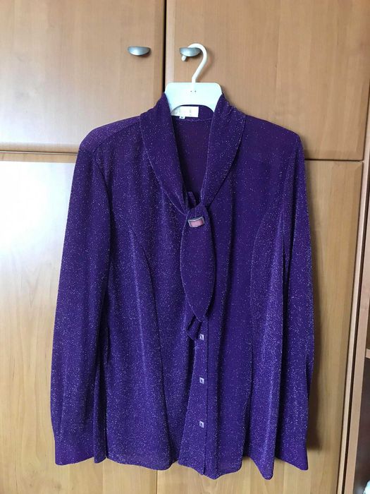 Piękna błyszcząca, mieniąca się bluzka dla eleganckiej pani domu M, 40