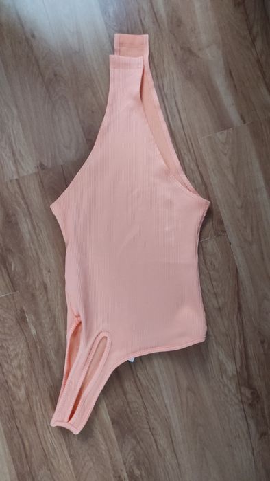 Body na jedno ramię pomarańczowe h&m