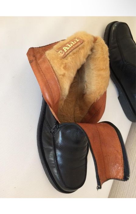 Чорні, шкіра, зимові черевики,люкс бренд bally