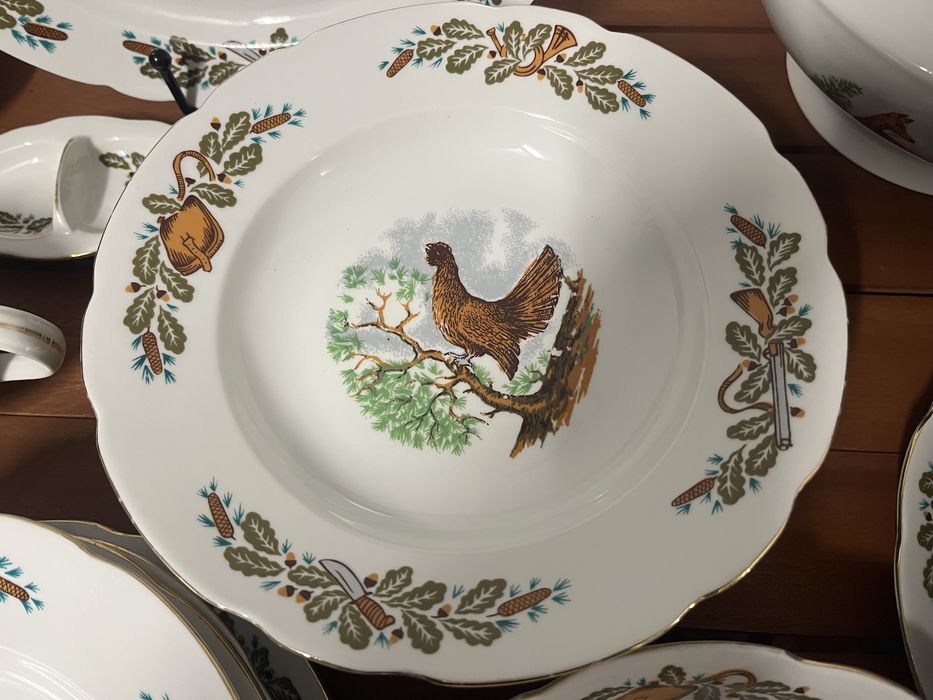 Ćmielów , serwis obiadowy , model myśliwski