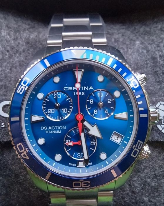 Nowy zegarek Certina DS Action Chrono TITANIUM C048.417.44.041.00 | Gwarancja Full Set