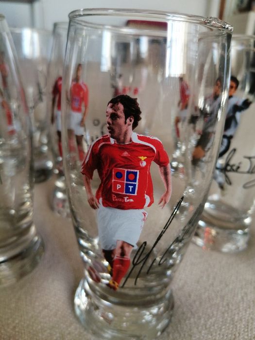 Coleção de 9 copos do Benfica
