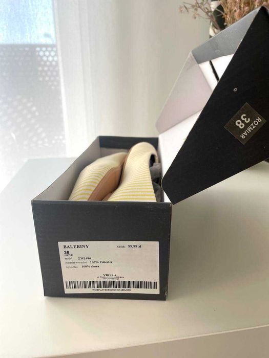 Baleriny damskie, 38 r.