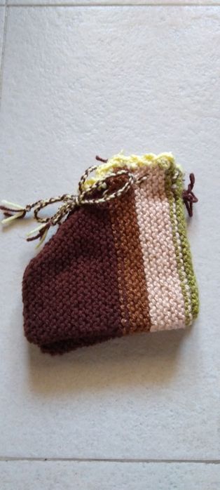 Pantufas de lã feitas à mão novas adulto e bebé